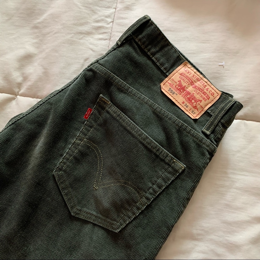 Green Corduroy Levi pants